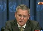 Detlev Mehlis at a Press Conference at the UN