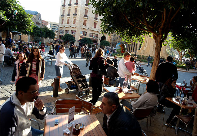 Nejmah Square in Downtown Beirut - 2004